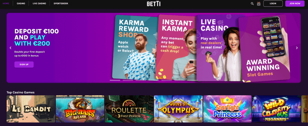 Image of a Betti Casino Introduction