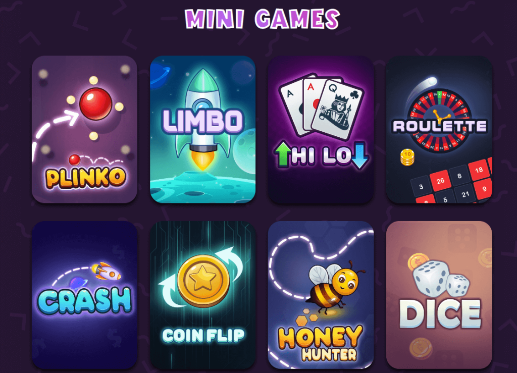 Image of a Winsmania Casino Mini Games